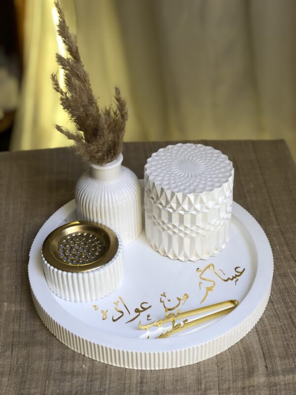 Serenity in White – Luxury Arabic-Inspired Décor Set